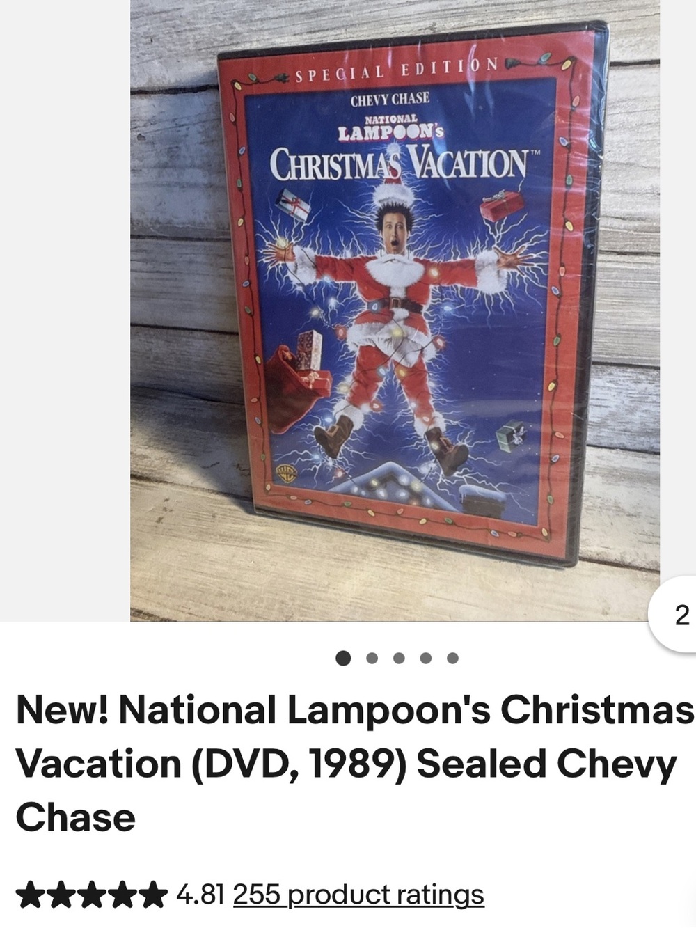 #3330**Warner Bros. Christmas Vacation DVD - Red & Blue Cover